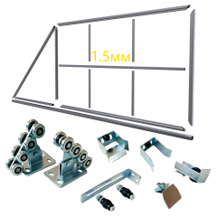  Комплект откатных ворот КСС "Свари сам" из Т-профиля 1.5мм для самостоятельной сборки 